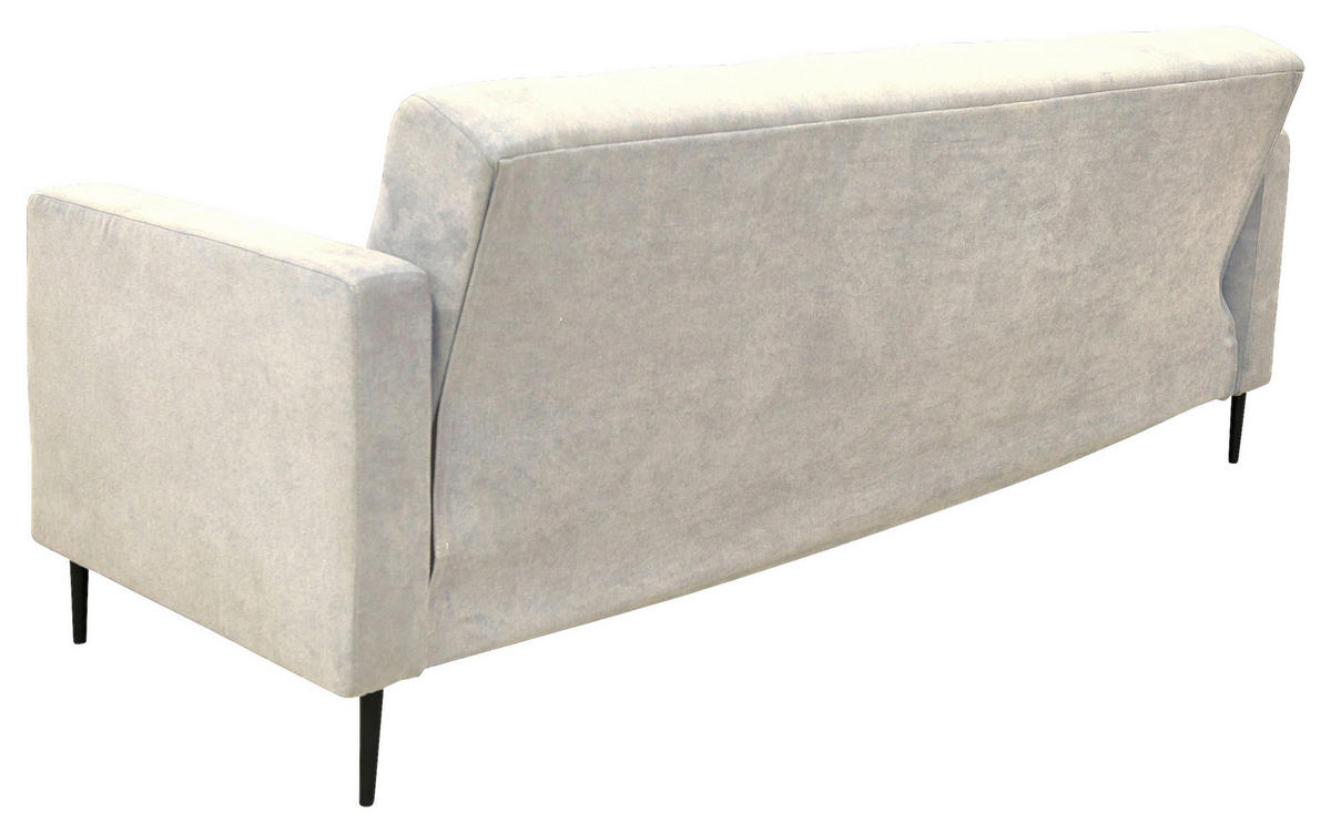 SCHLAFSOFA in Mikrofaser Creme  - Creme/Schwarz, Design, Textil/Metall (223/89/86cm) - P & B