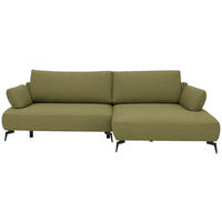 ECKSOFA Struktur Olivgrün  - Schwarz/Olivgrün, Design, Textil/Metall (284/186cm) - Lomoco
