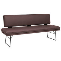 SITZBANK in Metall, Textil Schwarz, Dunkelbraun  - Dunkelbraun/Schwarz, Design, Textil/Metall (195/91/65cm) - Dieter Knoll