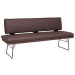 SITZBANK in Metall, Textil Schwarz, Dunkelbraun  - Dunkelbraun/Schwarz, Design, Textil/Metall (195/91/65cm) - Dieter Knoll