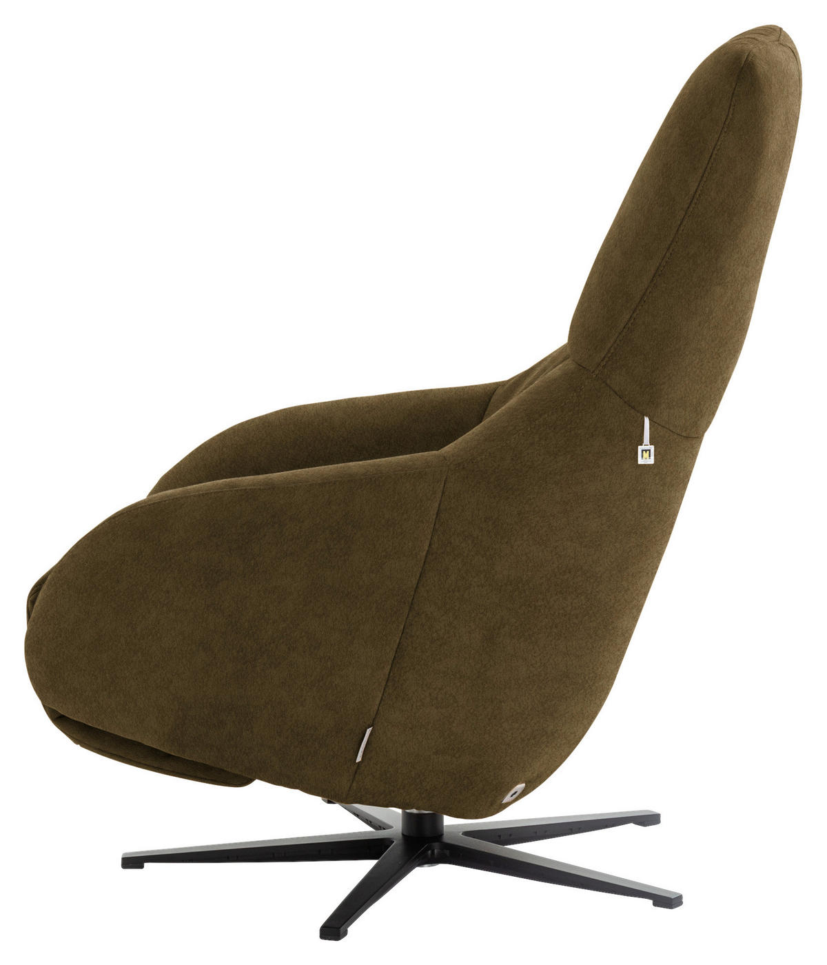 RELAXSESSEL in Textil Olivgrün  - Schwarz/Olivgrün, Design, Textil/Metall (77/108/95cm) - Chilliano