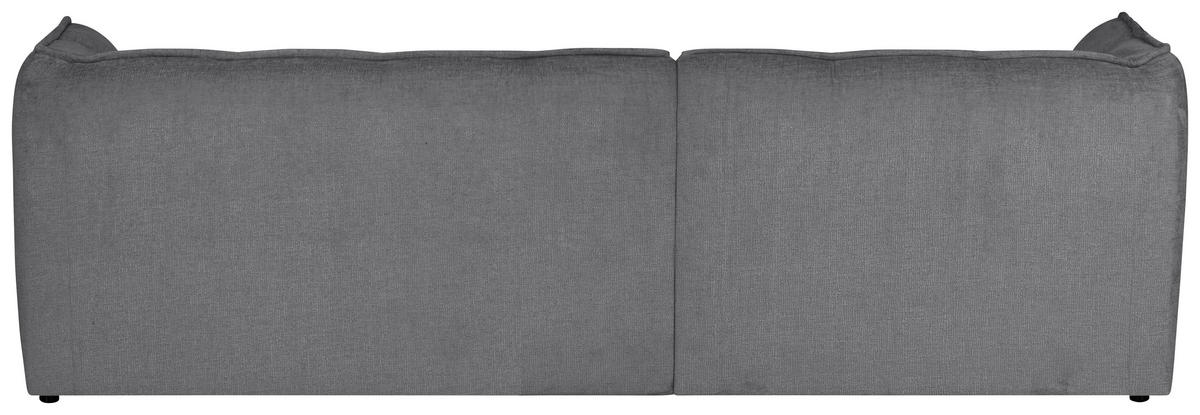 ECKSOFA LIVOLI in Chenille Hellgrau  160/246 cm  - Hellgrau/Schwarz, Design, Textil (160/246cm) - MID.YOU