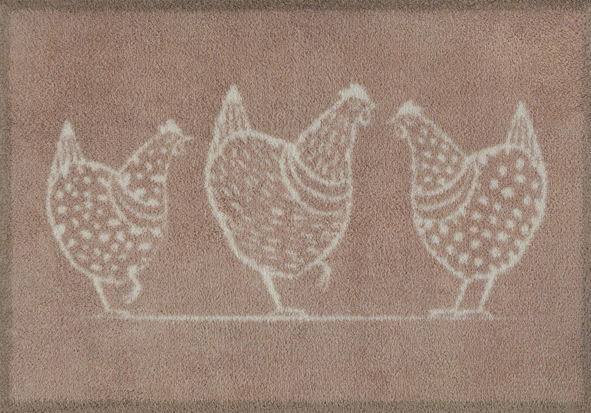 FUßMATTE  60/85 cm  Braun  - Braun, ROMANTIK / LANDHAUS, Kunststoff/Textil (60/85cm) - wash+dry
