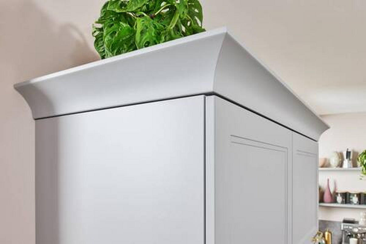 EINBAUKÜCHE RAVENNA  - Goldfarben/Grau, Basics, Holzwerkstoff/Metall - Moderano