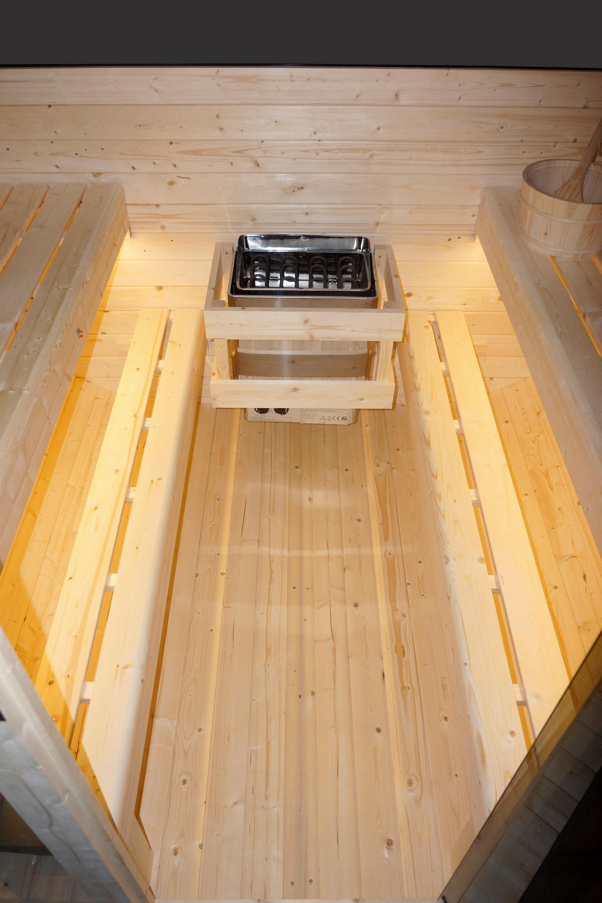 SAUNA für 6 Personen Hanko  - Fichtefarben, KONVENTIONELL, Holz (210/180/210cm) - Sanotechnik