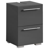 WASCHBECKENUNTERSCHRANK 40,2/59,1/35 cm  - Chromfarben/Anthrazit, KONVENTIONELL, Holzwerkstoff/Metall (40,2/59,1/35cm) - MID.YOU