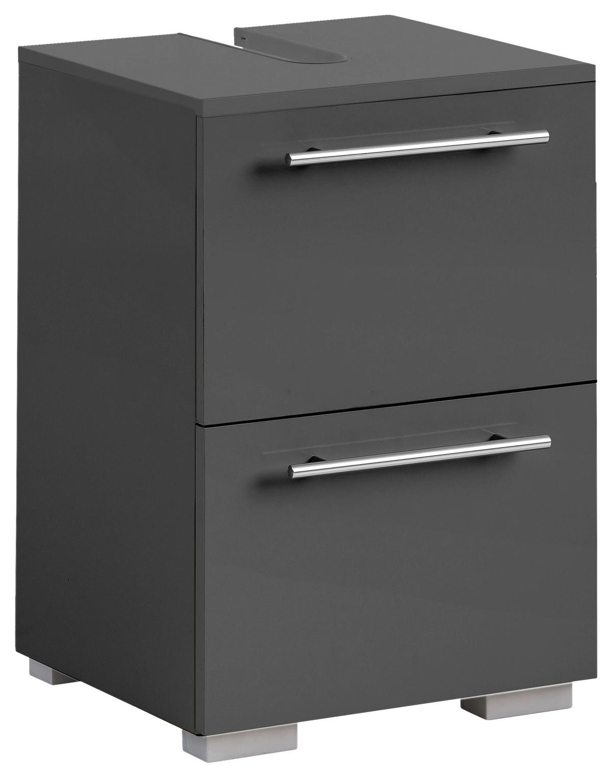 WASCHBECKENUNTERSCHRANK 40,2/59,1/35 cm  - Chromfarben/Anthrazit, KONVENTIONELL, Holzwerkstoff/Metall (40,2/59,1/35cm) - MID.YOU