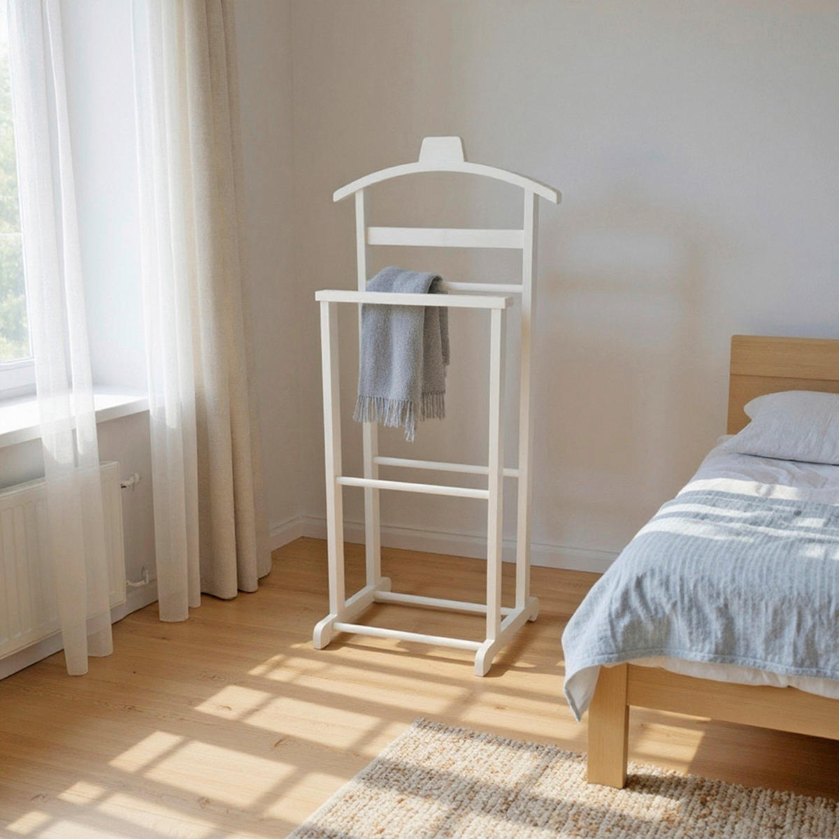 HERRENDIENER in Creme 48/97/36 cm   - Creme, Basics, Holz (48/97/36cm)