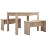 TISCHGRUPPE in Holzwerkstoff Sonoma Eiche  - Sonoma Eiche, Basics, Holzwerkstoff (110/75/70cm) - MID.YOU