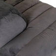 ECKSOFA Grau Samt  - Schwarz/Grau, MODERN, Kunststoff/Textil (270/328/180cm) - Carryhome