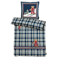 BETTWÄSCHE MATTI Satin 135/200 cm  - Blau/Beige, Design, Textil (135/200cm) - Apelt