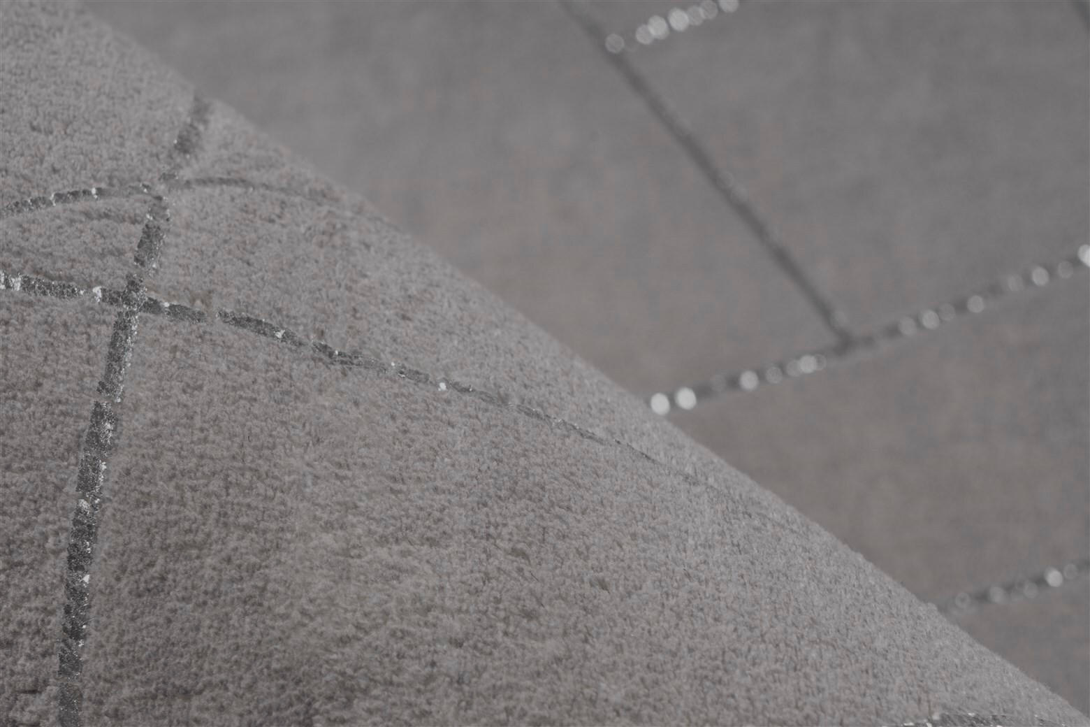 Thumbnail - Kayoom Flachwebeteppich Bijou 125 Taupe / Silber, Silber, Taupe, Textil, Abstraktes, rechteckig, 80x150 cm, pflegeleicht...