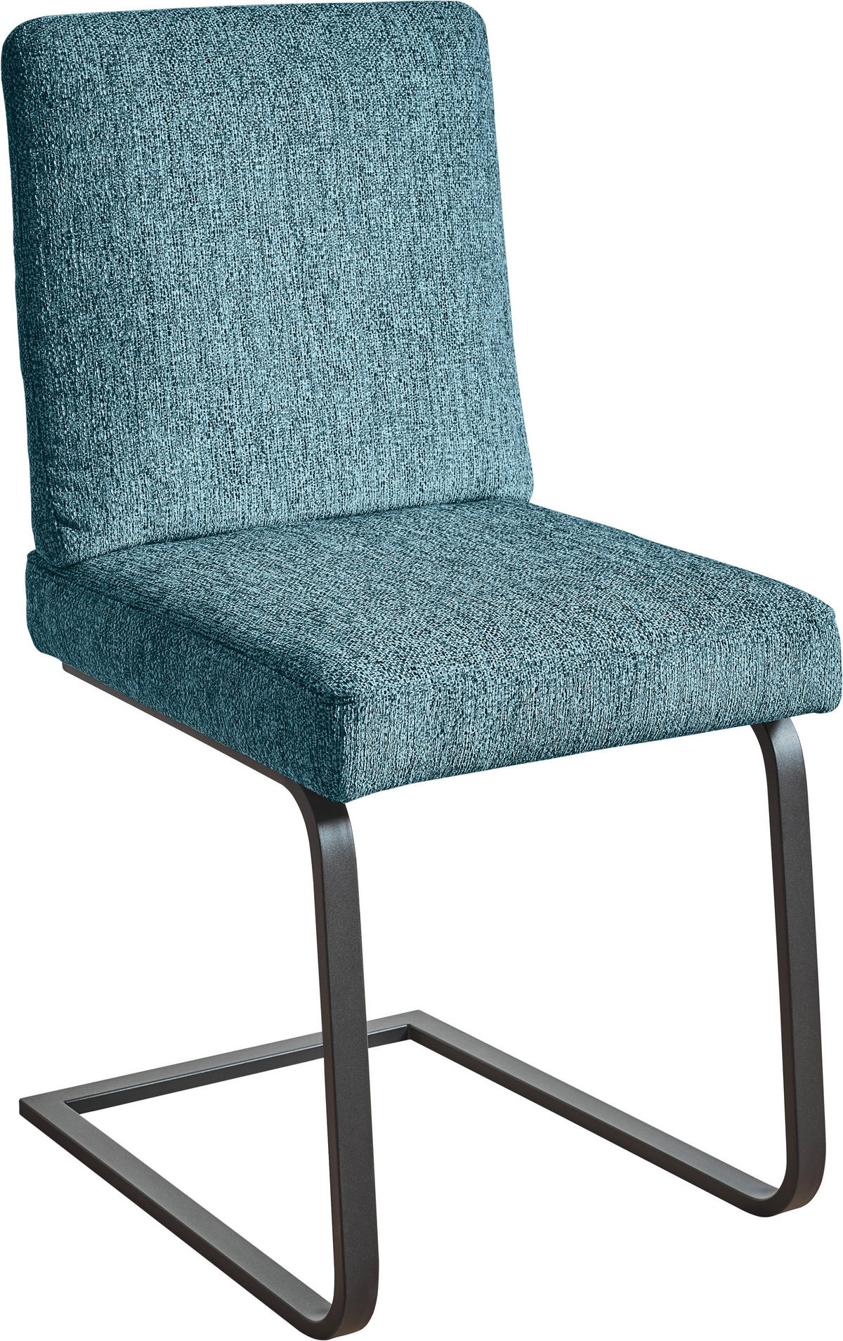 SCHWINGSTUHL  in Stahl Chenille  - Schwarz/Hellblau, Design, Textil/Metall (46/92/60cm) - Dieter Knoll