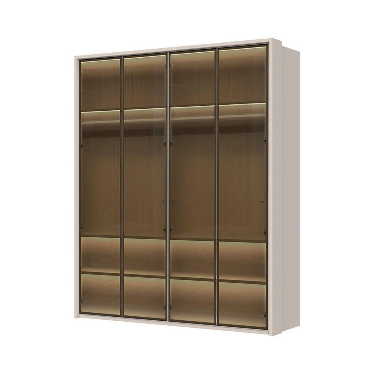 ORMAR SA KLASIČNIM VRATIMA  187/226/60 cm  - Dizajnerski, staklo/metal (187/226/60cm)