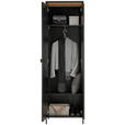 GARDEROBENSCHRANK 62/200/40 cm  - Schwarz, Design, Glas/Holz (62/200/40cm) - Hom`in