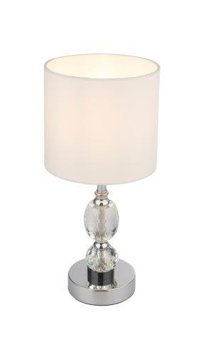 TISCHLEUCHTE - Klar/Chromfarben, Basics, Glas/Textil (15/34cm) - Globo
