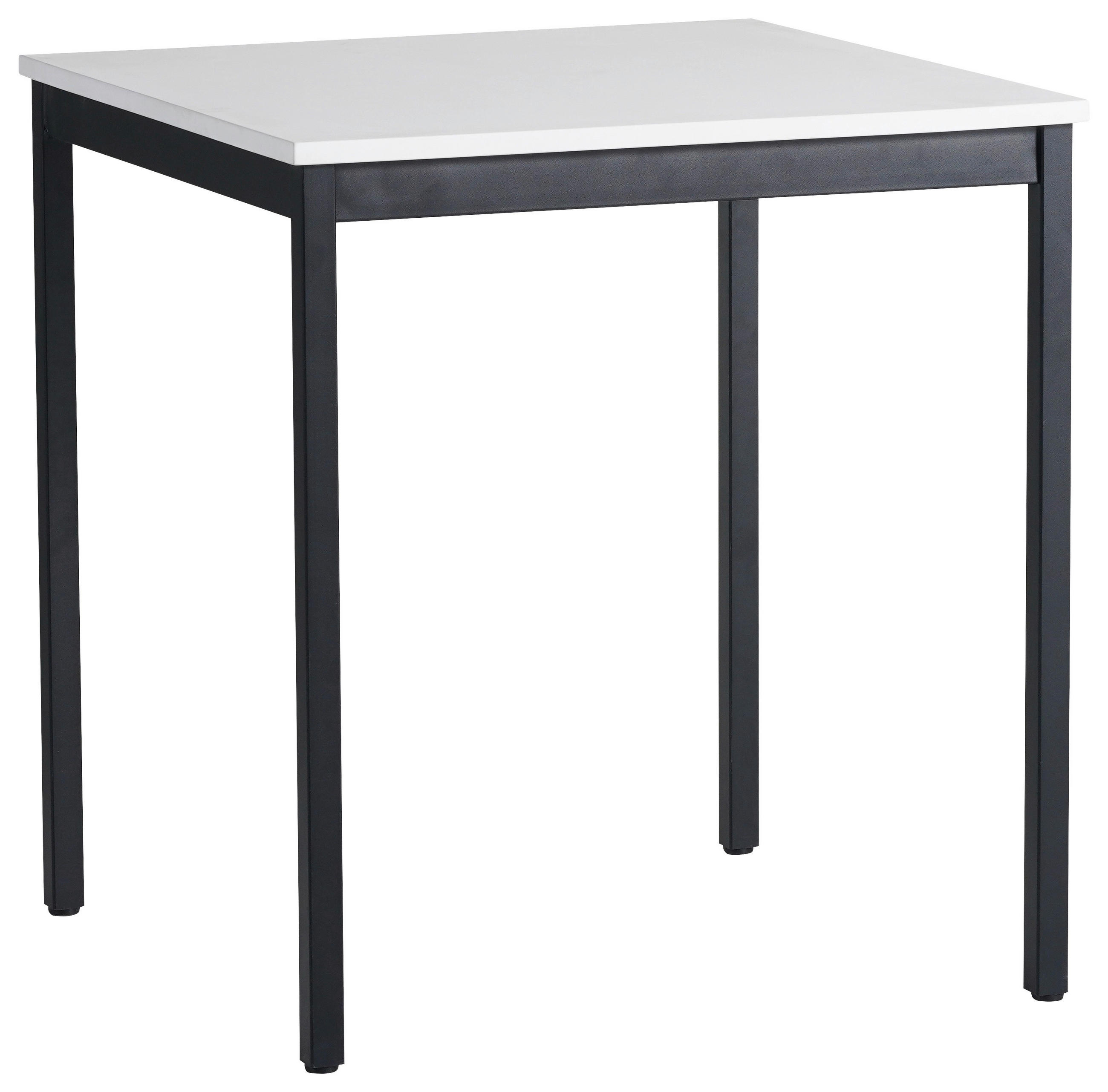 JEDILNA MIZA, črna, bela  - črna/bela, Design, kovina/leseni material (70/76/70cm) - Boxxx