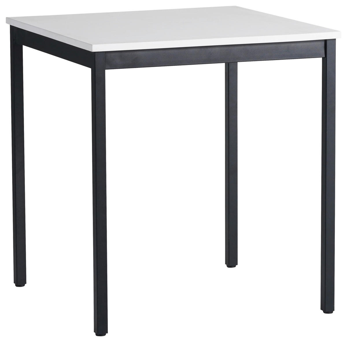 JEDILNA MIZA, črna, bela  - črna/bela, Design, kovina/leseni material (70/76/70cm) - Boxxx