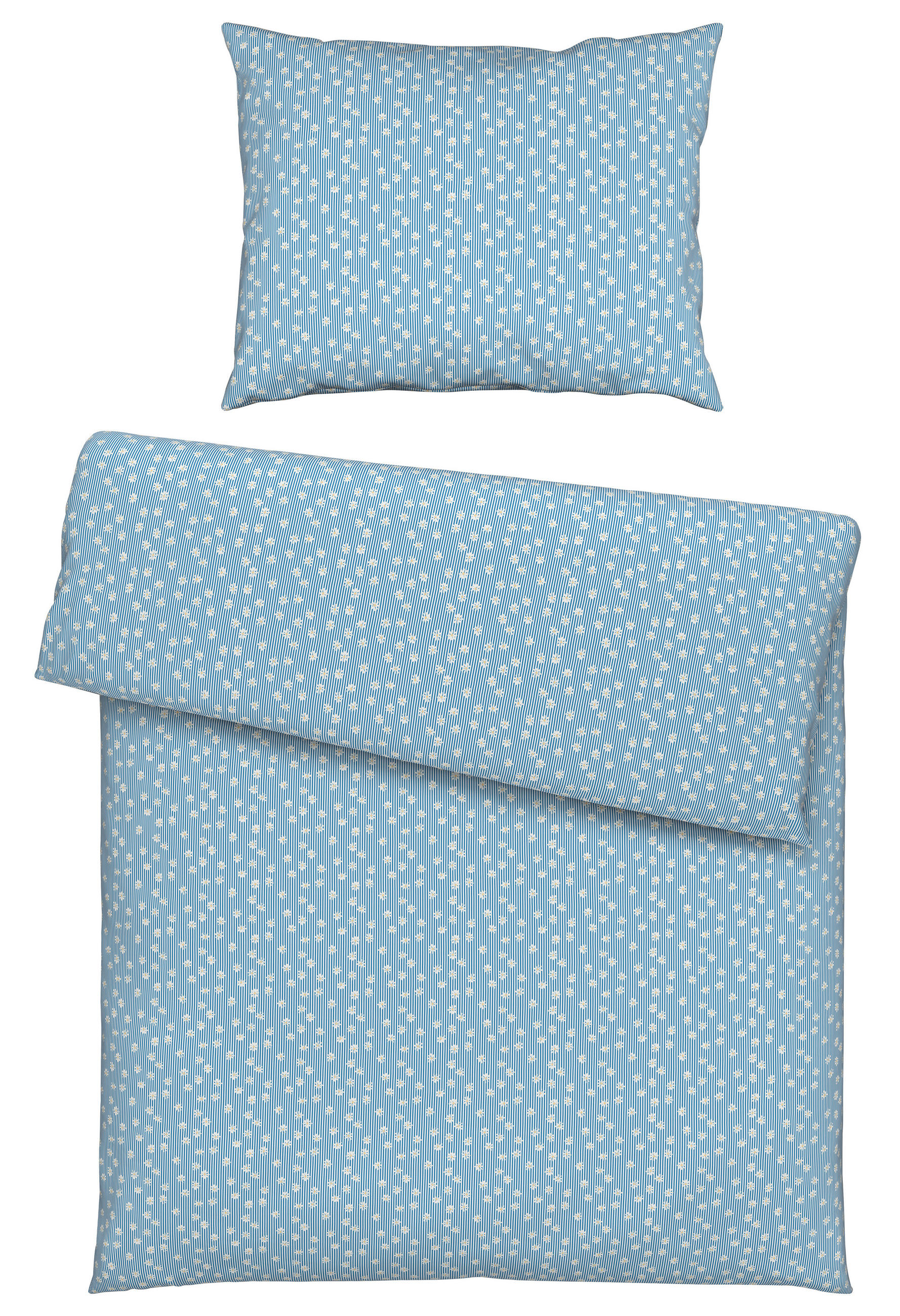 BETTWÄSCHESET 160/210 cm  65 cm/100 cm  - Blau, Konventionell, Textil (160/210cm) - Esposa