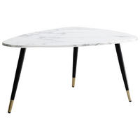 KONFERENČNÝ STOLÍK, biela, kompozitné drevo, 90/60/41 cm - čierna/biela, Design, kov/kompozitné drevo (90/60/41cm) - MID.YOU