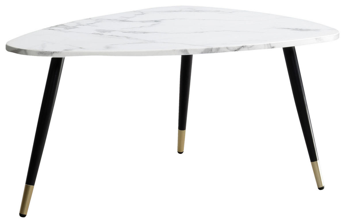 KONFERENČNÝ STOLÍK, biela, kompozitné drevo, 90/60/41 cm - čierna/biela, Design, kov/kompozitné drevo (90/60/41cm) - MID.YOU