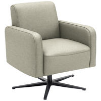 DESIGNSESSEL Flachgewebe Beige  - Beige/Schwarz, Design, Textil/Metall (73/84/82cm) - Johann Jakob