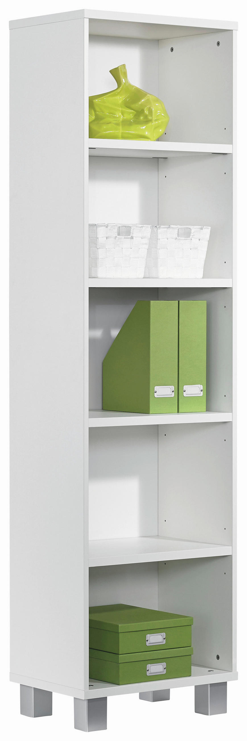 REGAL  53,7/198,8/38,0 cm Weiß  - Silberfarben/Weiß, Design, Holzwerkstoff/Kunststoff (53,7/198,8/38,0cm) - Paidi