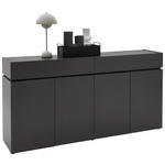SCHUHSCHRANK  in 180/92/40 cm  - Schwarz/Graphitfarben, Design, Holzwerkstoff/Kunststoff (180/92/40cm) - Voleo