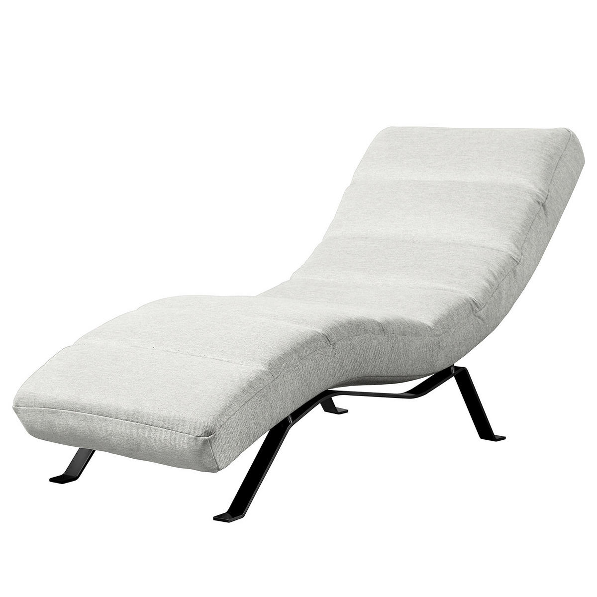 RELAXLIEGE Webstoff Hellgrau  - Hellgrau/Schwarz, Design, Textil/Metall (65/65/171cm) - Livetastic