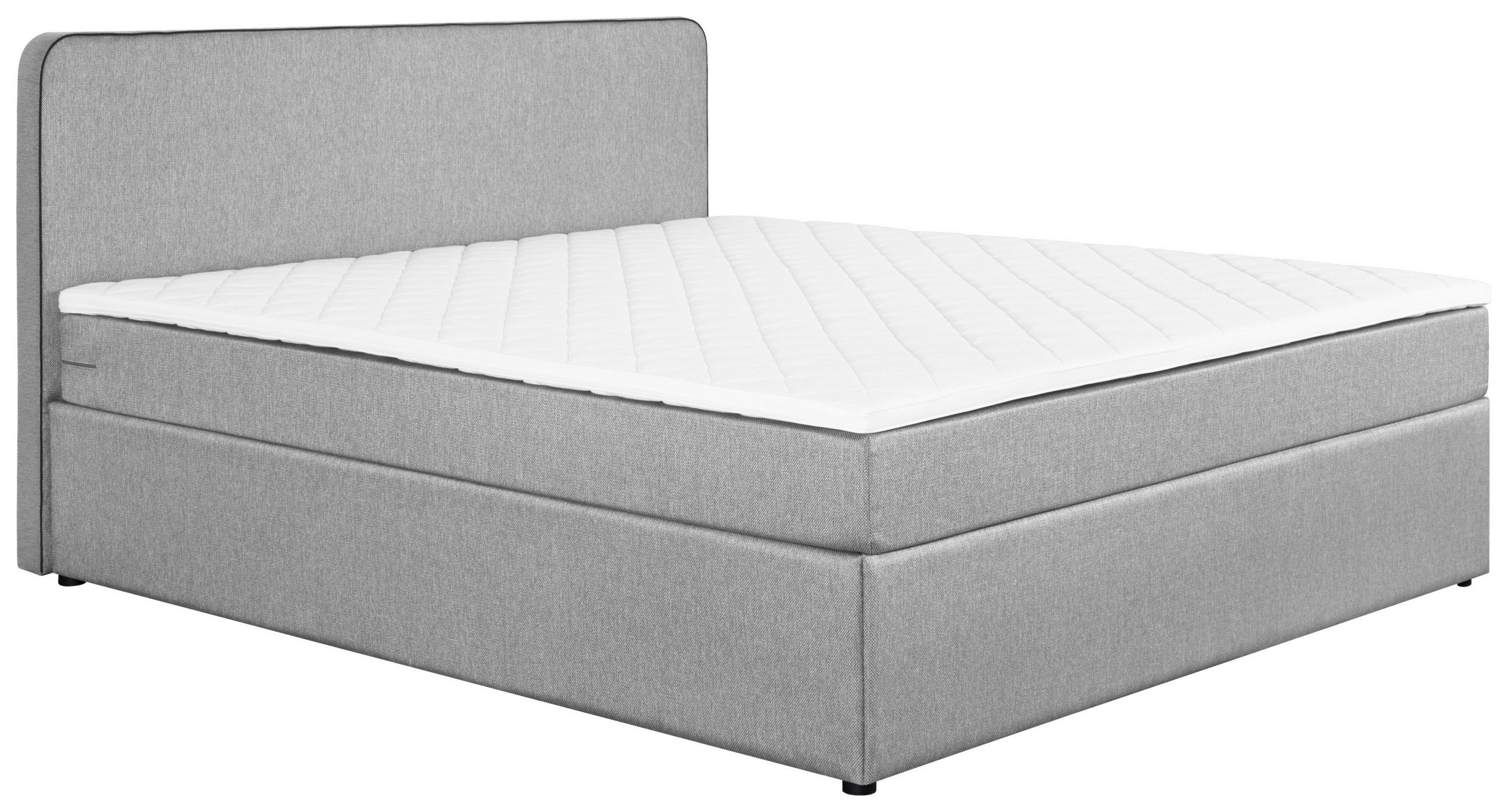 BOXBETT 120/200 cm in Hellgrau - Hellgrau, Konventionell, Holz (120/200cm) - P & B