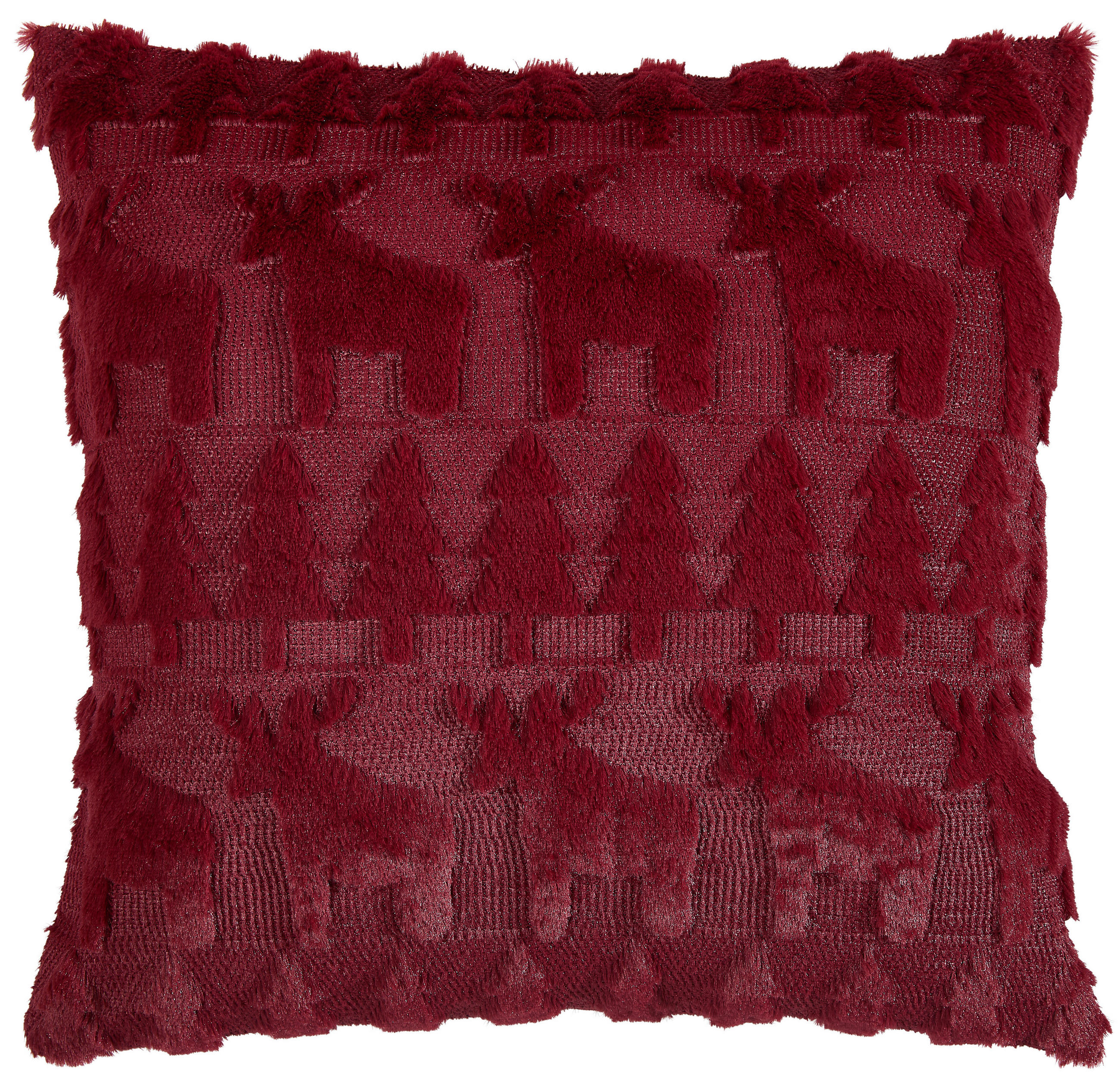KISSENHÜLLE 45/45 cm  - Dunkelrot, Textil (45/45cm) - X-Mas