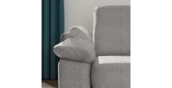 ECKSOFA in Flachgewebe Blaugrau - Chromfarben/Blaugrau, KONVENTIONELL, Textil/Metall (285/176cm) - Novel