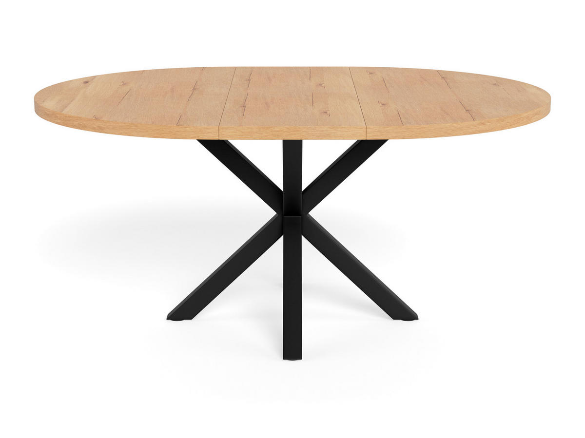 ESSTISCH in Holz, Metall, Holzwerkstoff 120(160)/120/76 cm  - Wildeiche/Schwarz, Design, Holz/Holzwerkstoff (120(160)/120/76cm) - MID.YOU