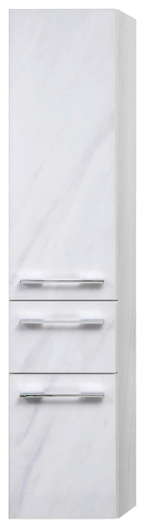 HOCHSCHRANK 35/168/33 cm  - Weiß, Design, Glas/Holzwerkstoff (35/168/33cm) - Leonardo Living