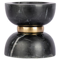 LJUSSTAKE  - svart/guldfärgad, Trend, metall/sten (12.75/12.75/14cm) - Kayoom