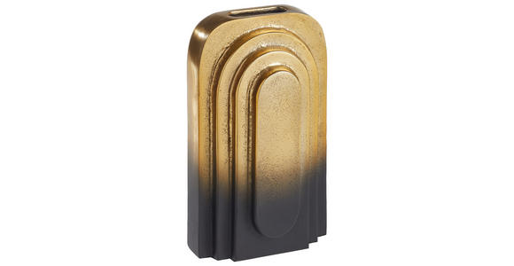 VASE 22 cm  - Goldfarben/Schwarz, Trend, Metall (14/9/22cm) - Ambia Home