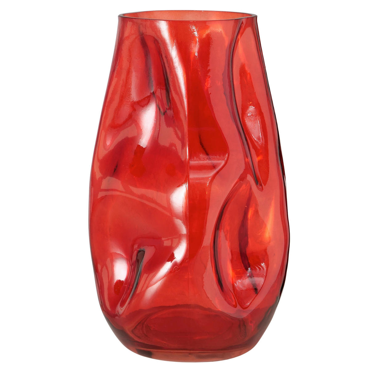 VASE  - Rot, Basics, Glas (16/26cm)