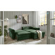 ECKSOFA Dunkelgrün Cord  - Dunkelgrün/Schwarz, KONVENTIONELL, Kunststoff/Textil (255/185cm) - Hom`in