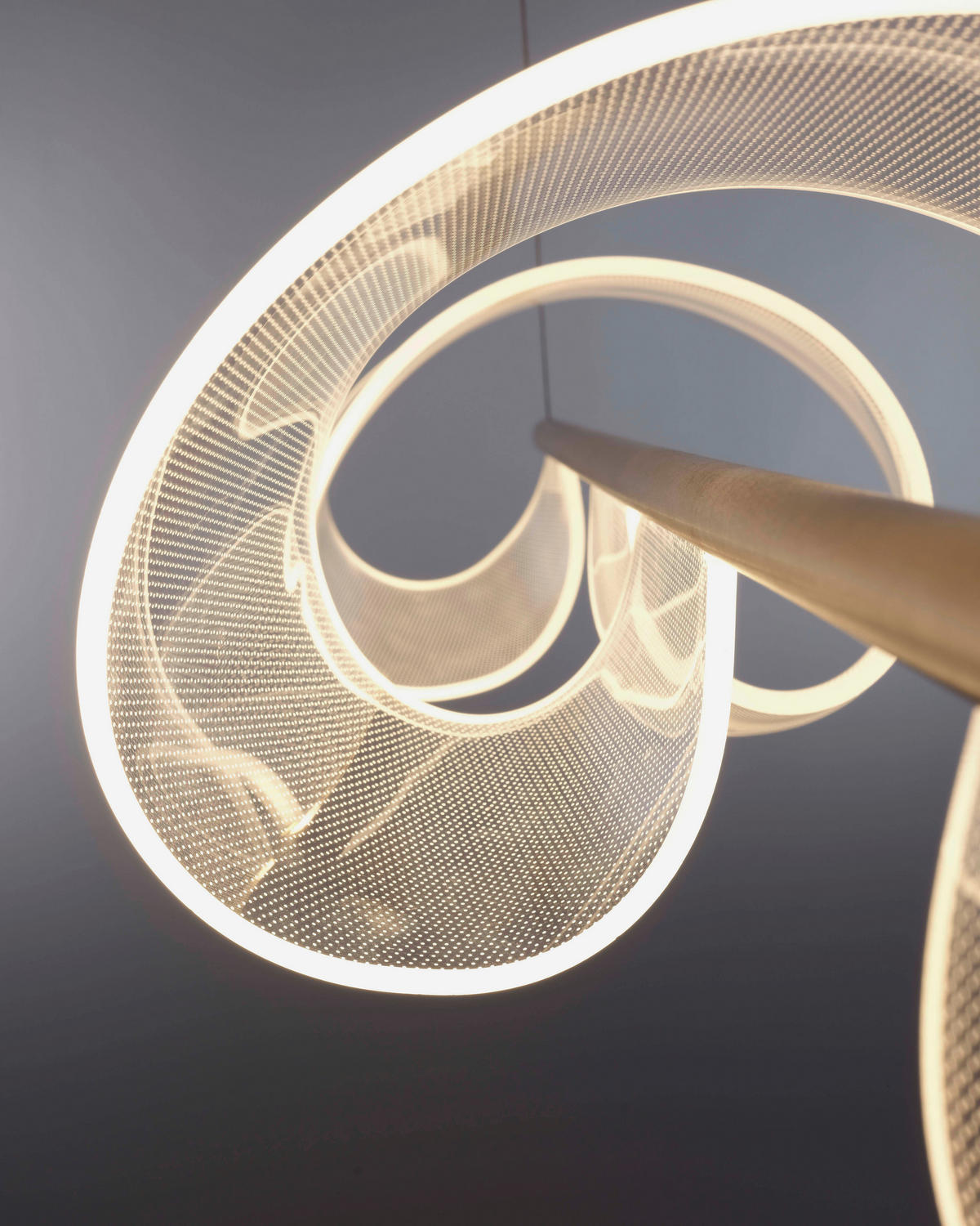 LED FÜGGESZTÉK - sárgaréz, Design (100/24/121cm)