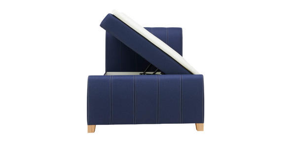BOXBETT 120/200 cm in Blau - Blau/Eichefarben, KONVENTIONELL, Holz/Textil (120/200cm) - Xora