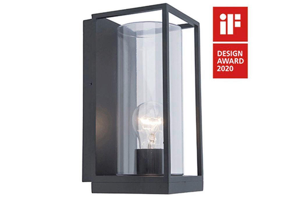 AUßENLEUCHTE Flair  - Schwarz, Basics, Glas/Metall (13.9/12cm)