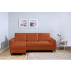 ECKSOFA Moli Rostfarben Bouclé  - Rostfarben/Schwarz, Design, Textil/Metall (236/148cm) - MID.YOU
