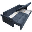 ECKSOFA in Chenille Blau  - Blau/Schwarz, KONVENTIONELL, Textil/Metall (291/153cm) - Hom`in