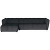 ECKSOFA LIVOLI in Chenille Grau  160/306 cm  - Schwarz/Grau, Design, Textil (160/306cm) - MID.YOU