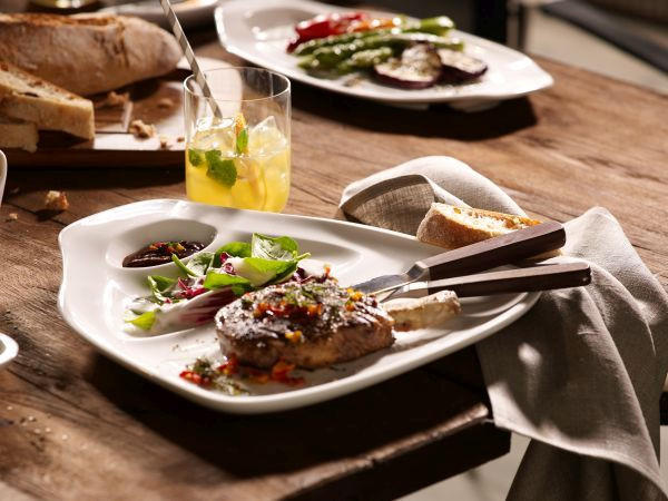 STEAKTELLERSET BBQ Passion 2-teilig  - Creme, Basics, Keramik (30/29cm) - Villeroy & Boch