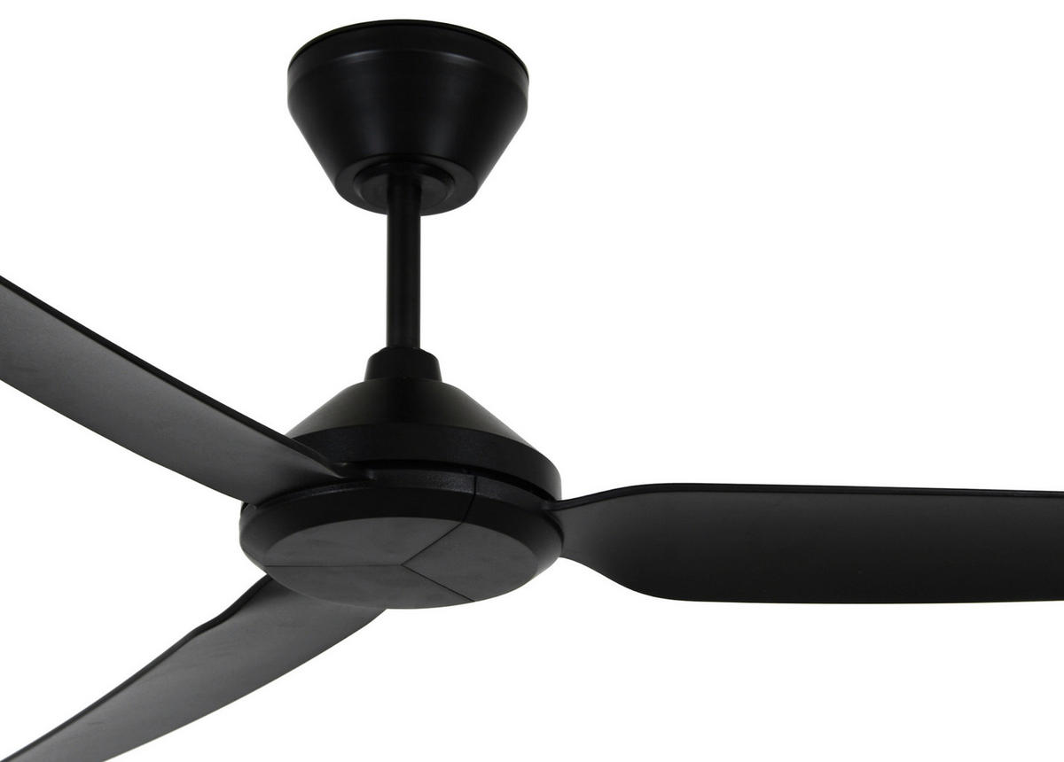 DECKENVENTILATOR Polis 132/33,5/132 cm   - Schwarz, Basics, Kunststoff (132/33,5/132cm)
