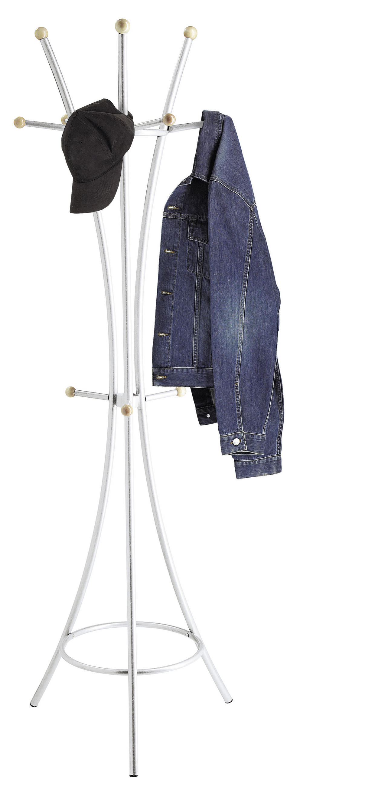 KLEIDERSTÄNDER in Alufarben 34/176/34 cm   - Alufarben, Design, Holz/Metall (34/176/34cm) - Boxxx