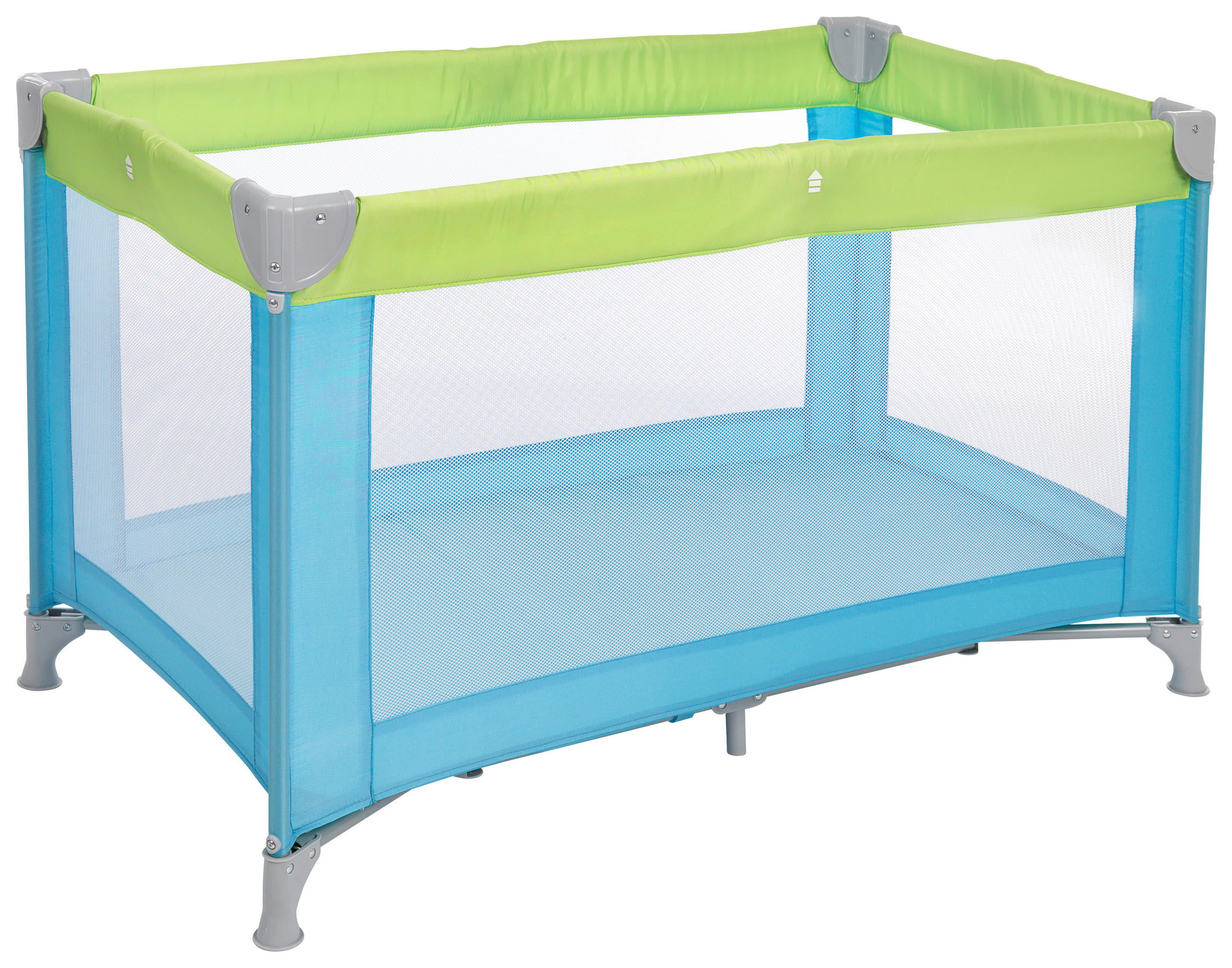 UTAZÓÁGY 120/60/74 cm  - kék/zöld, Basics, műanyag/textil (120/60/74cm) - My Baby Lou