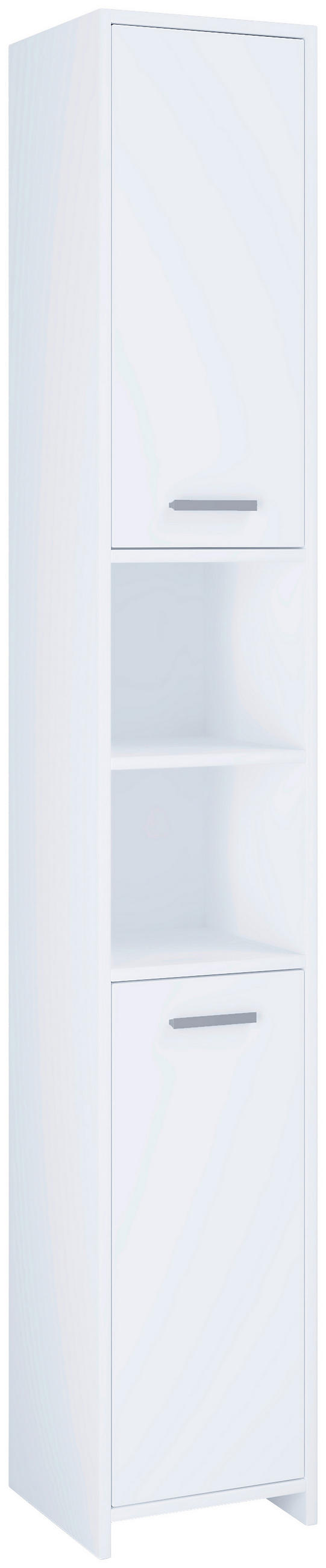 HOCHSCHRANK 30/190/30,4 cm - Weiss/Grau, Modern, Holzwerkstoff/Kunststoff (30/190/30,4cm) - MID.YOU