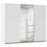 GARDEROB MED SKJUTDÖRRAR 261/210/59 cm,  i vit, 3 dörrar  - vit, Trend, metall/trämaterial (261/210/59cm) - Rauch Möbel
